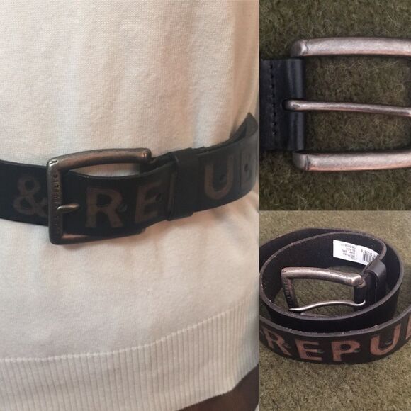 Rock & Republic Distressed Leather Belt! New - Picture 1 of 6